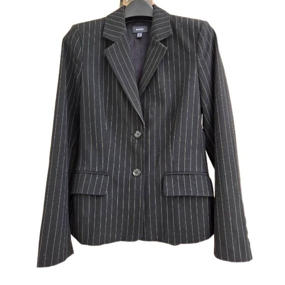 Mexx Black Pinstripe Blazer - (US 2/4)